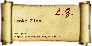 Lenko Zita névjegykártya